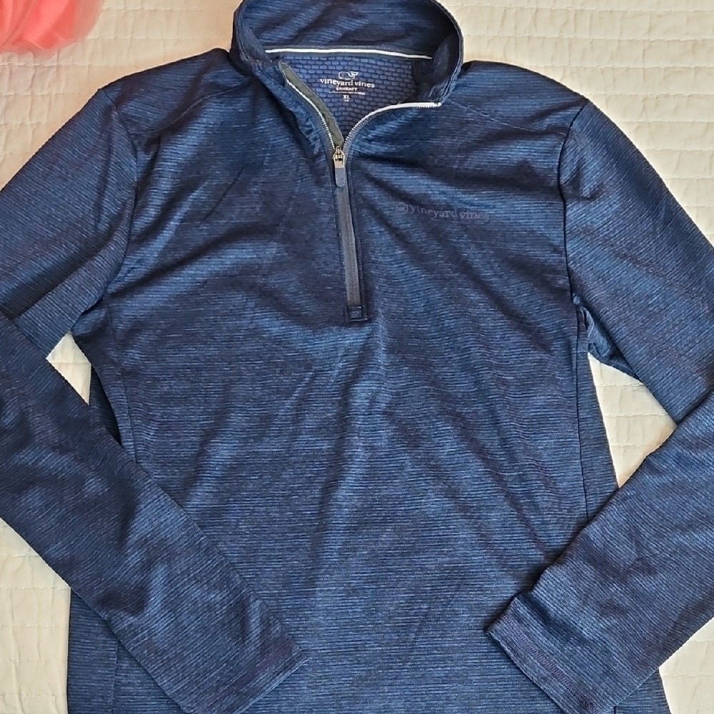 Vineyard Vines Men's Navy Zip-Up Sweater